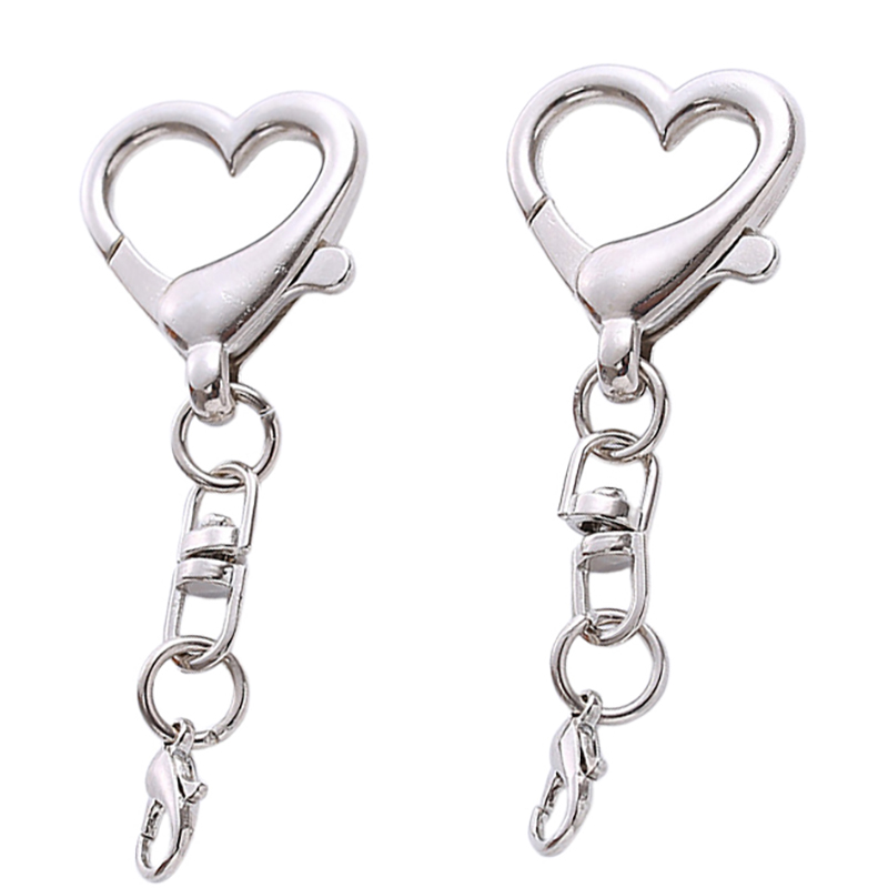 Body Jewelry Diy - 10/20/50Pcs Unique Alloy Heart Keyring Pendant