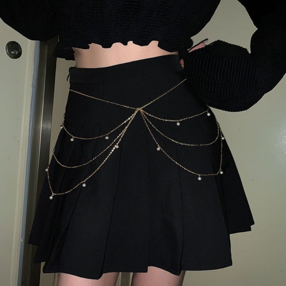 Body Jewelry Y2K - Fashion Elegant Multilayer Pearl Waist Chain