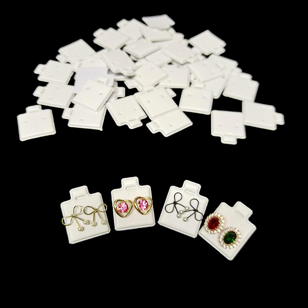 Body Jewelry Display - 100pcs/bag Ear Studs Holder White Puff