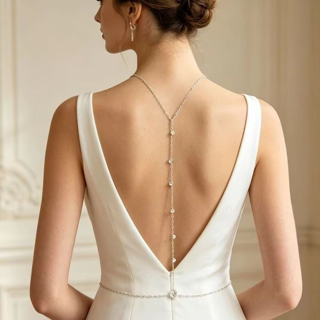 Body Jewelry Dress - Back Body Chain Zircon Spine Chain