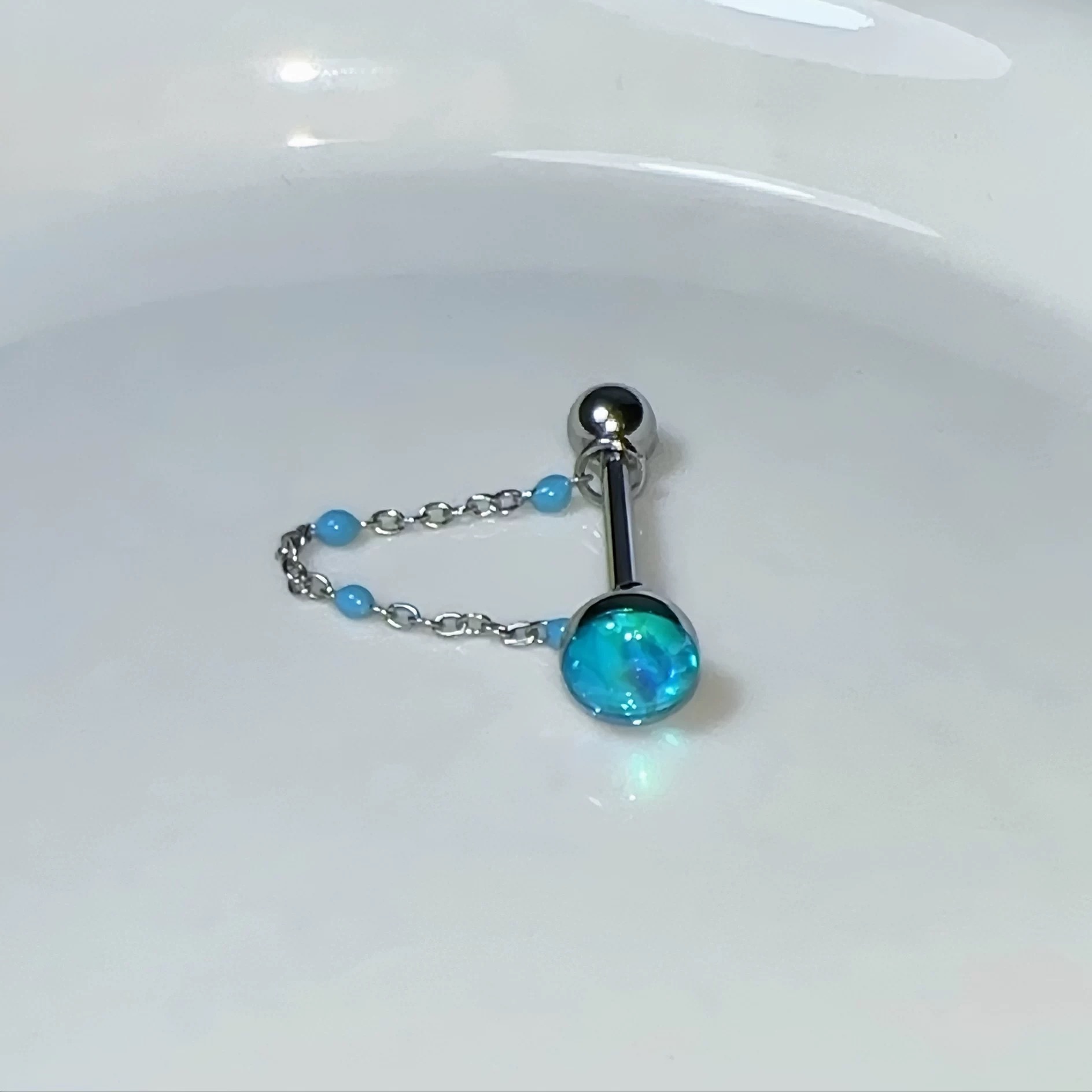 1Pc High-Quality Trendy Blue G - Body Jewelry High Quality ulasan dan harga
