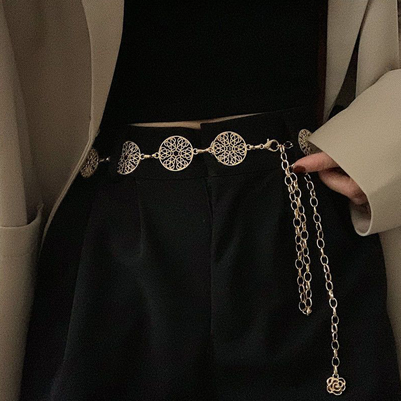 Elegant Round Metal Belt For W - Body Jewelry Dress ulasan dan harga