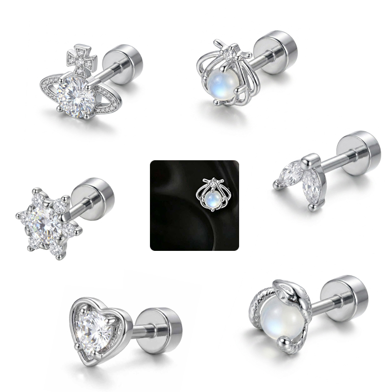 1PC Hypoallergenic Cartilage E - Body Jewelry Hypoallergenic ulasan dan harga