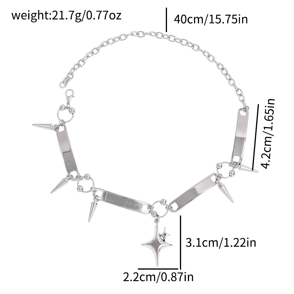 Punk Star Riveted Choker,Rock  - Body Jewelry Y2K ulasan dan harga