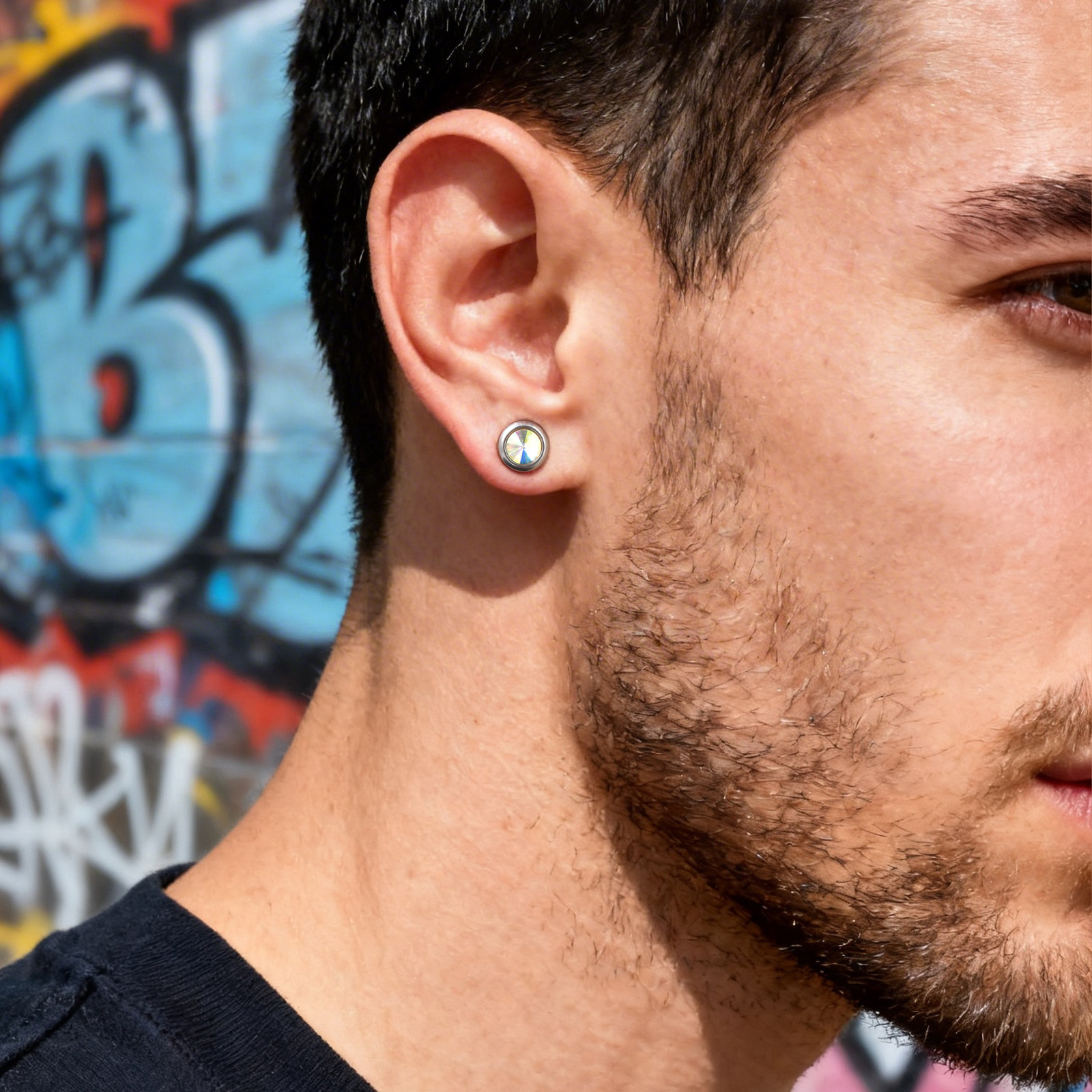 Vnox Magnetic Zircon Stud Earr - Body Jewelry Hypoallergenic ulasan dan harga