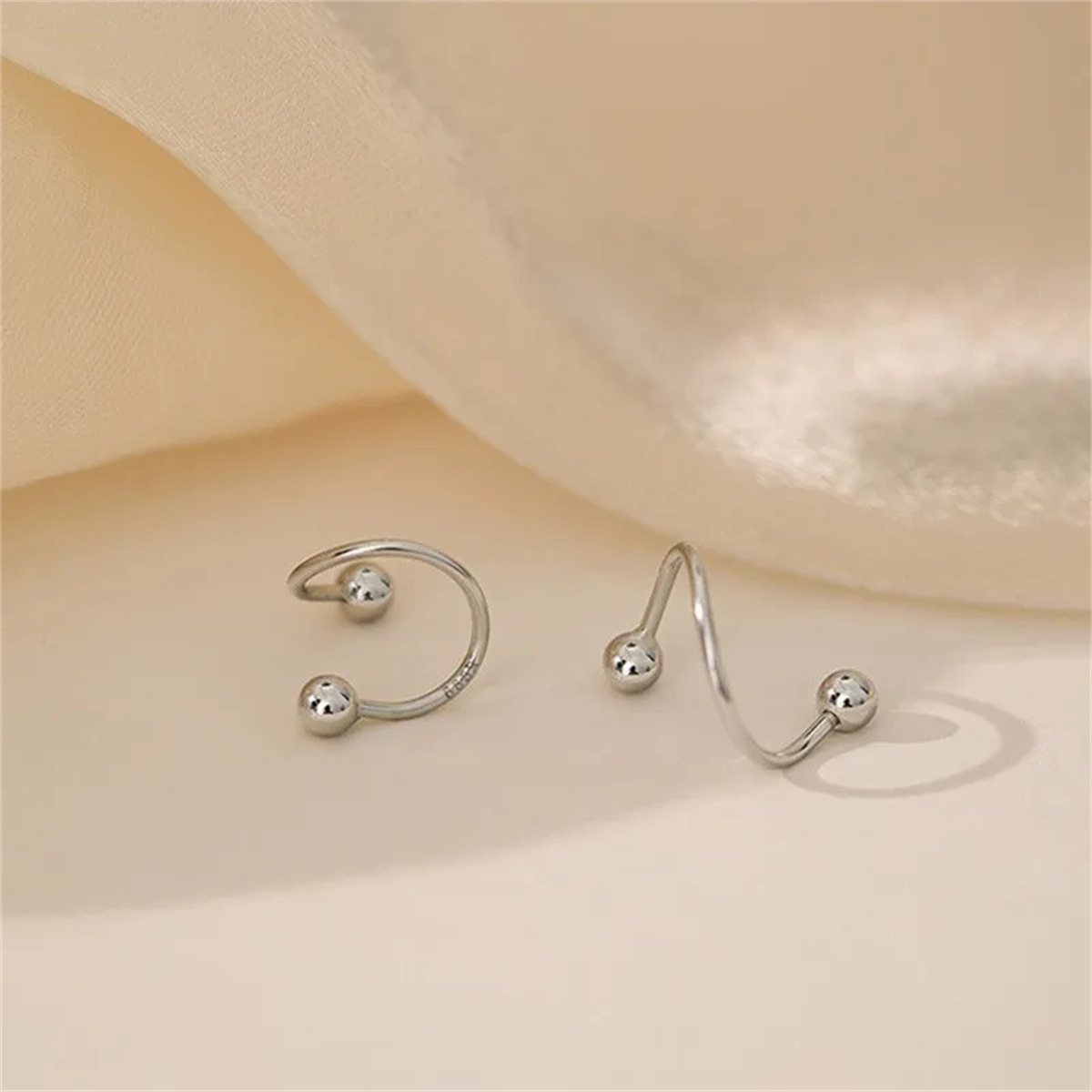 2pcs Stainless Steel Twist Lov - Body Jewelry Hypoallergenic ulasan dan harga