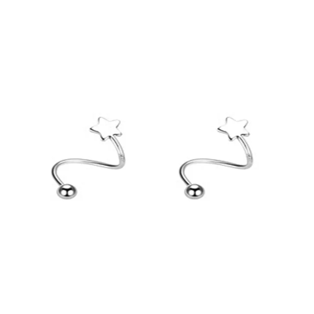 2pcs Stainless Steel Twist Lov - Body Jewelry Hypoallergenic ulasan dan harga