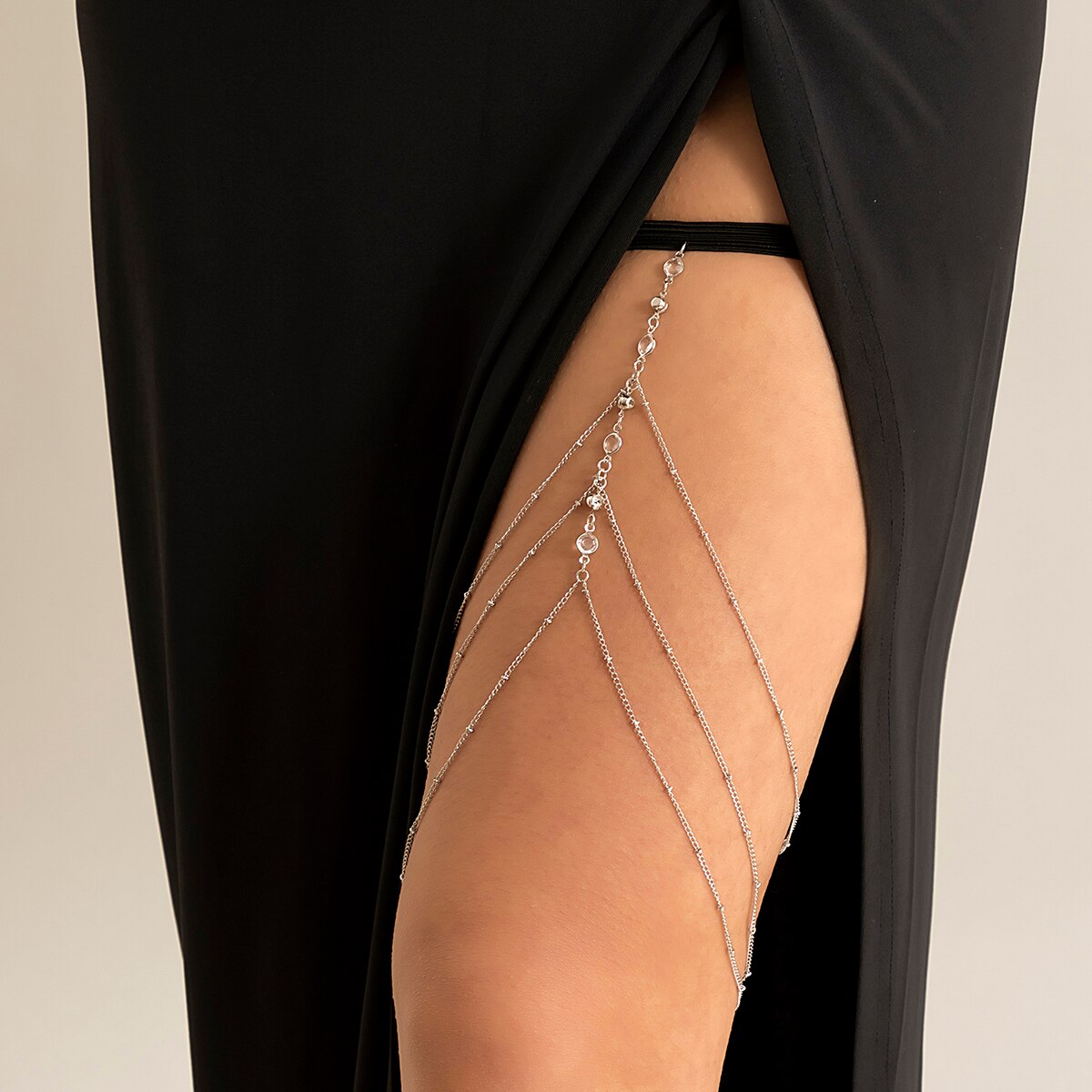 Boho Elastic Band Crystal Leg  - Body Jewelry Dress ulasan dan harga