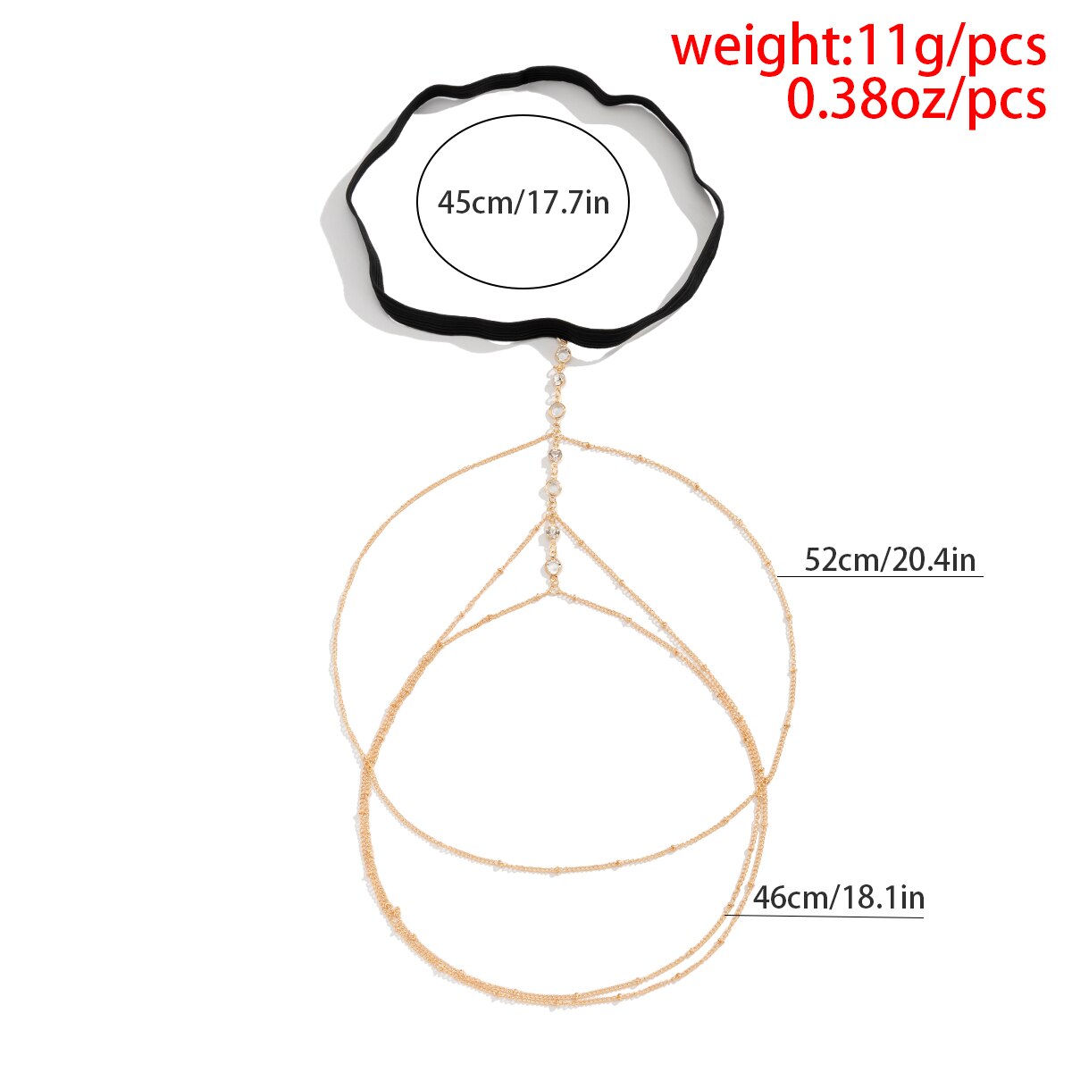 Boho Elastic Band Crystal Leg  - Body Jewelry Dress ulasan dan harga