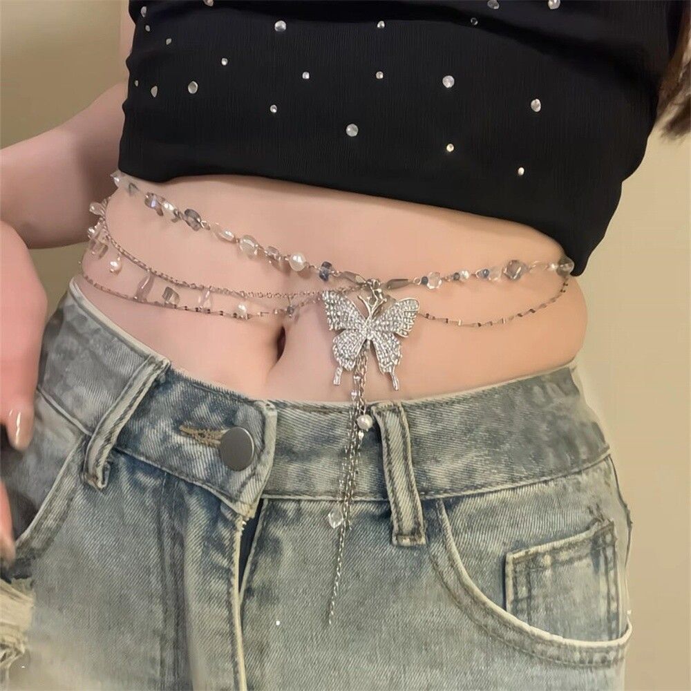 Y2k Butterfly Waist Chain for  - Body Jewelry Y2K ulasan dan harga