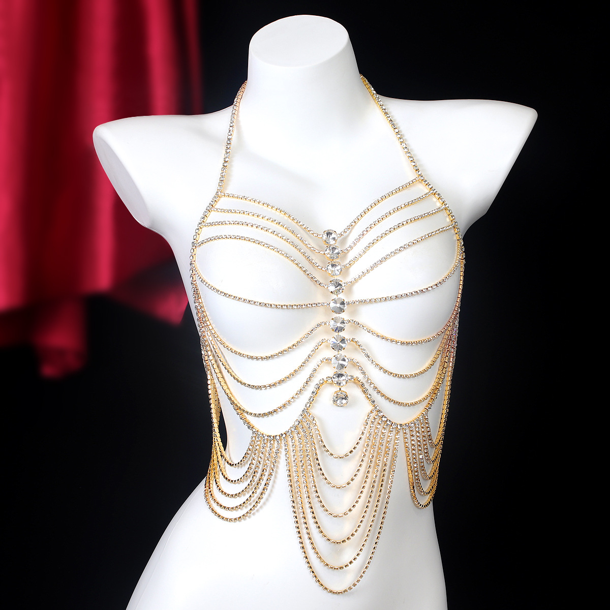 Luxurious Stripe Tassels Retro - Body Jewelry Rhinestone ulasan dan harga