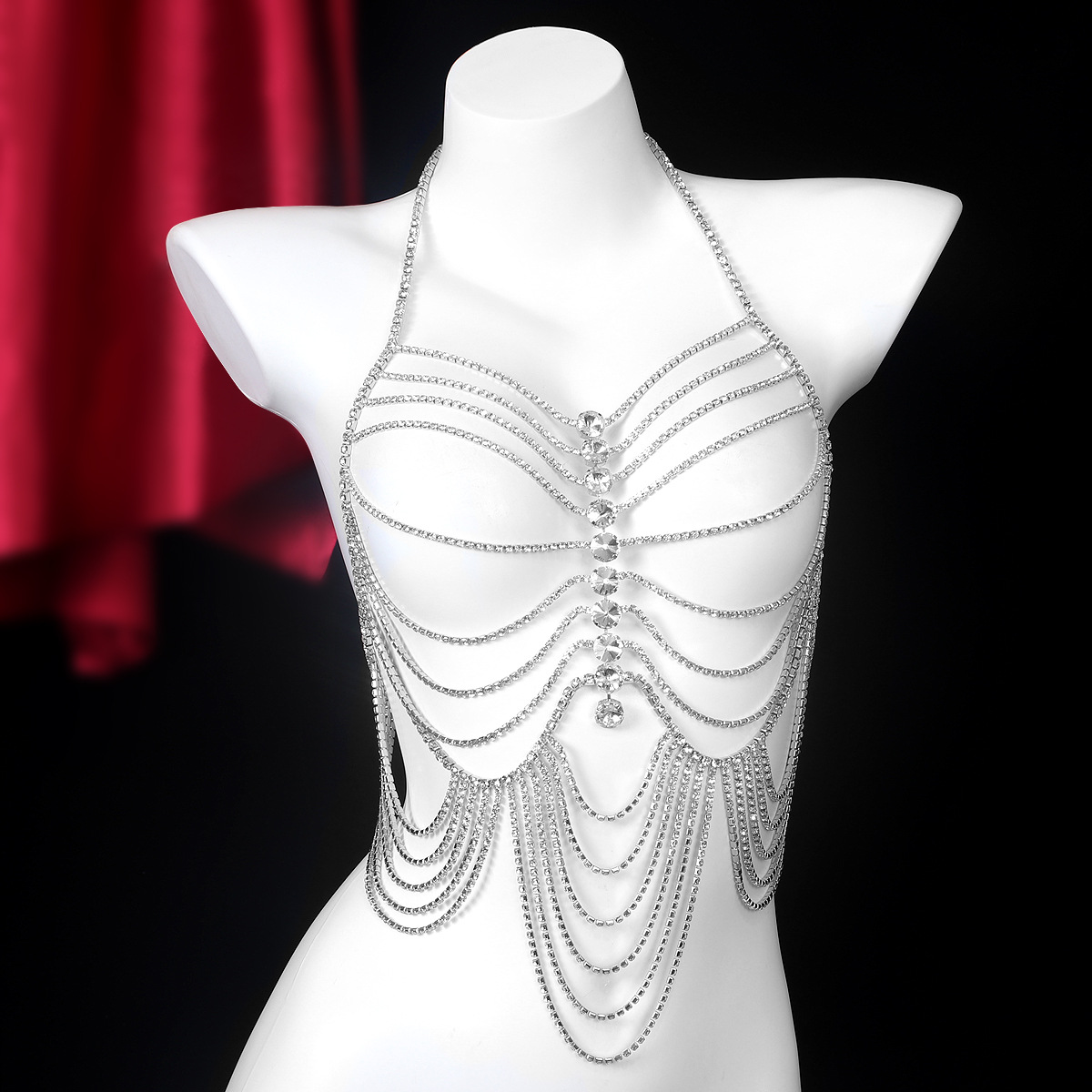 Luxurious Stripe Tassels Retro - Body Jewelry Rhinestone ulasan dan harga