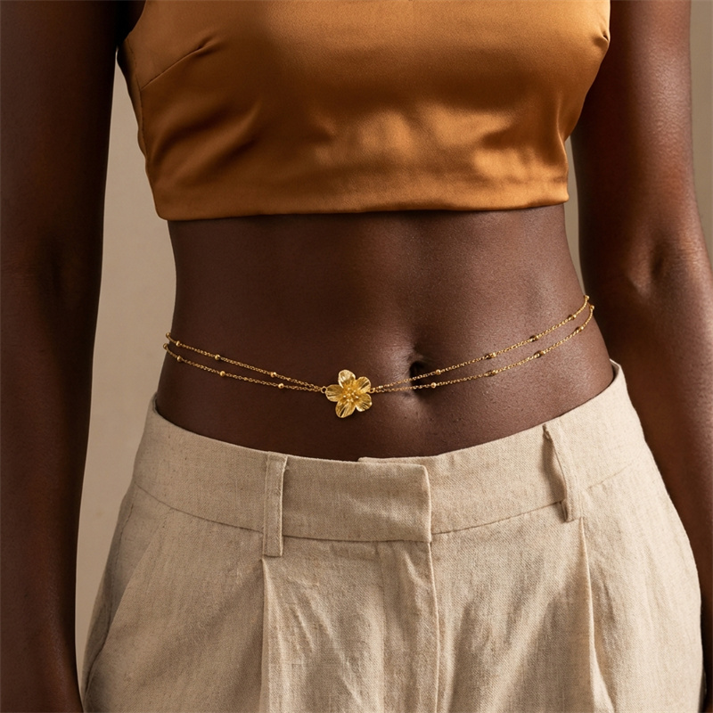 Boho Exquisite Metal Flower Bu - Body Jewelry Dress ulasan dan harga