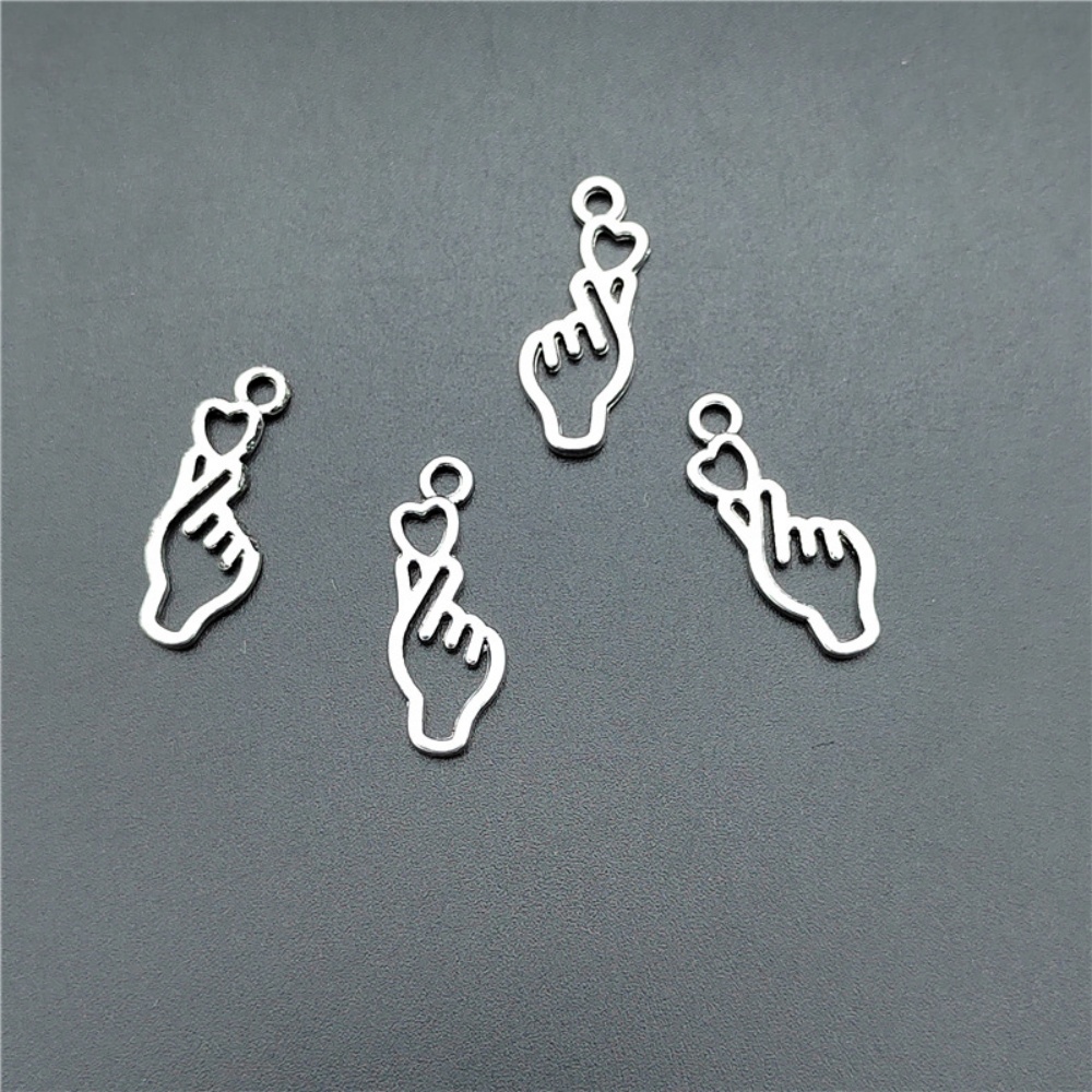 10-100pcs Finger Heart Diy Jew - Body Jewelry Y2K ulasan dan harga