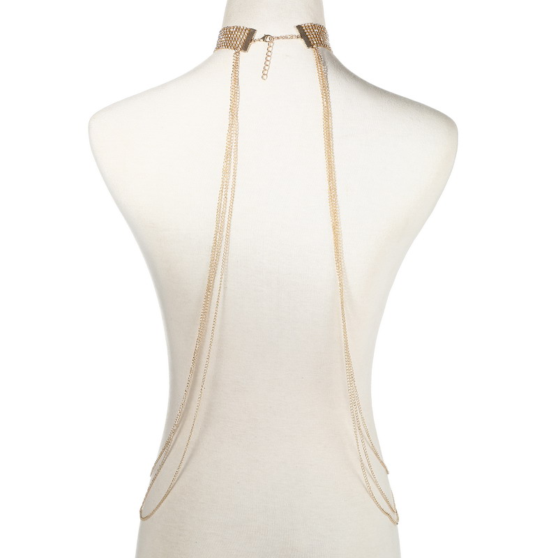 Gold Color Body Chain Women  R - Body Jewelry Rhinestone ulasan dan harga