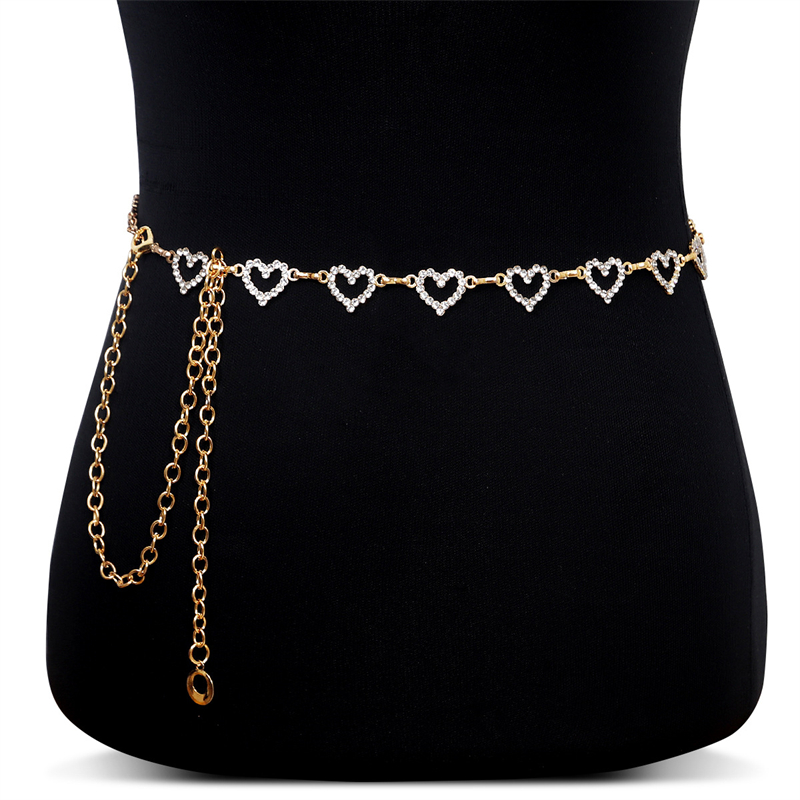 Fashion Rhinestone Heart Waist - Body Jewels ulasan dan harga