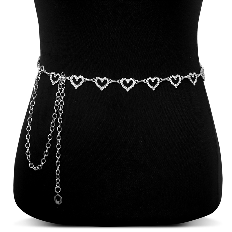 Fashion Rhinestone Heart Waist - Body Jewels ulasan dan harga
