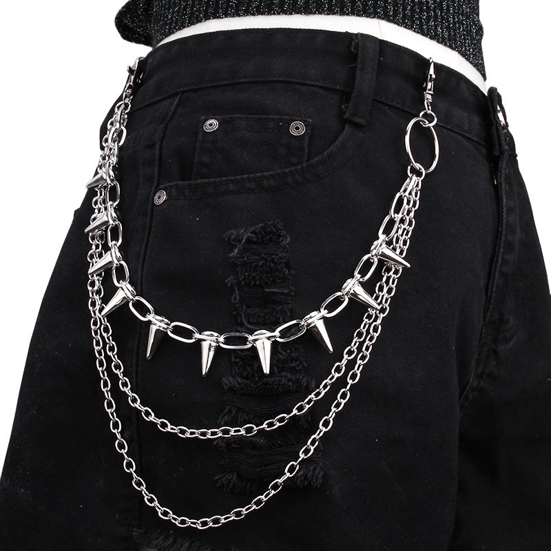 Hip Hop Punk Rock Metal Pants  - Body Jewelry Waist ulasan dan harga