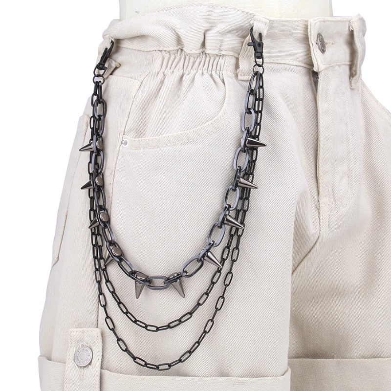 Hip Hop Punk Rock Metal Pants  - Body Jewelry Waist ulasan dan harga