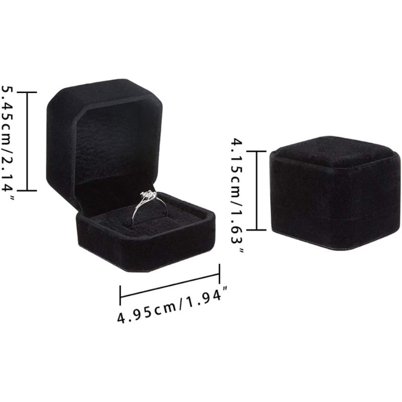10 Pack Velvet Ring Box Earrin - Body Jewelry Display ulasan dan harga
