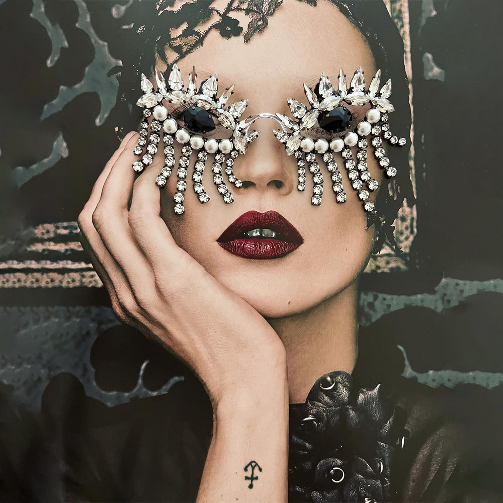 Stonefans Tassel Glasses Frame - Body Jewelry Y2K ulasan dan harga