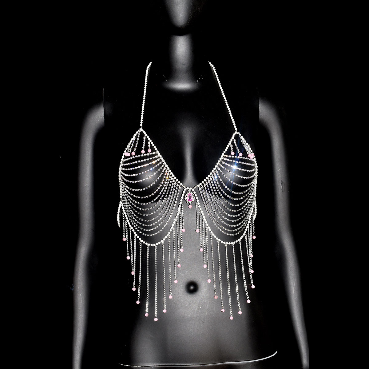 Stylish Rhinestone Bra Jewelry - Body Jewelry Dress ulasan dan harga