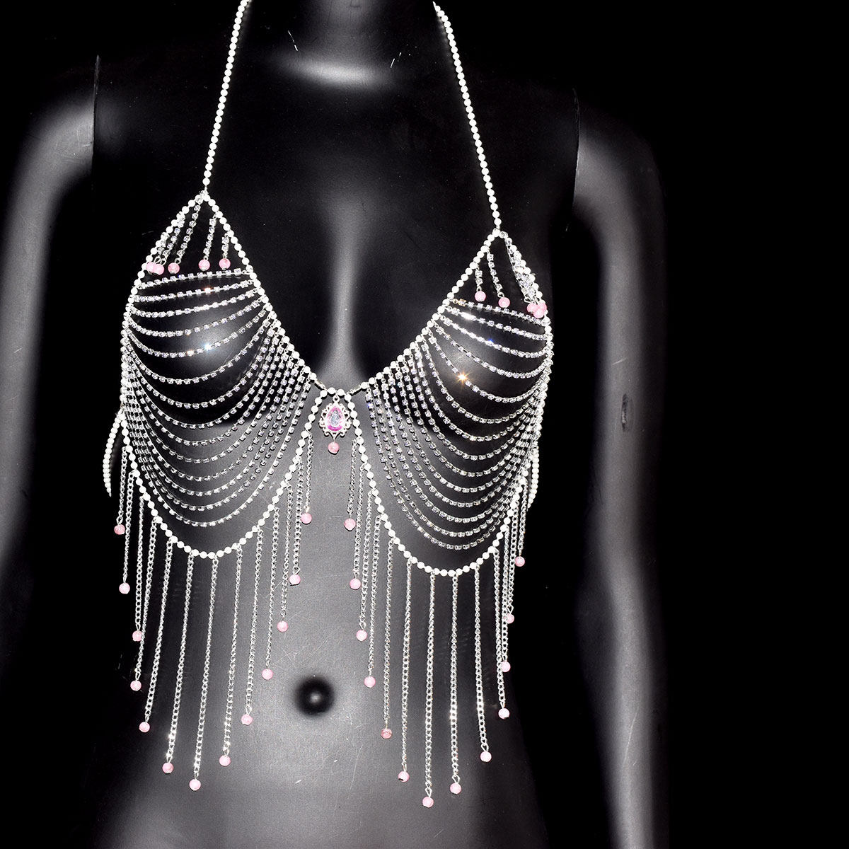 Stylish Rhinestone Bra Jewelry - Body Jewelry Dress ulasan dan harga
