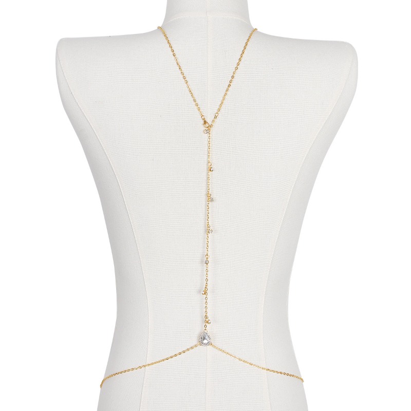 Bride Backless Rhinestone Wate - Body Jewelry Dress ulasan dan harga