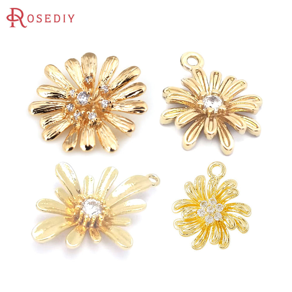 18K Gold Color Brass Sunflower - Body Jewelry High Quality ulasan dan harga