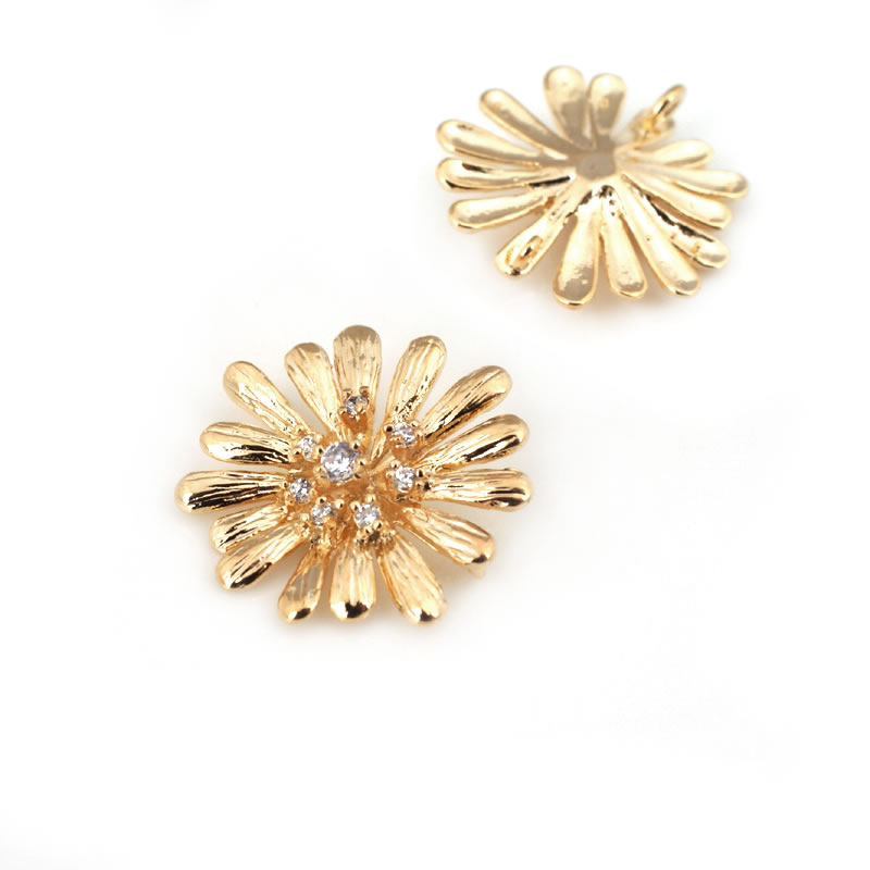 18K Gold Color Brass Sunflower - Body Jewelry High Quality ulasan dan harga