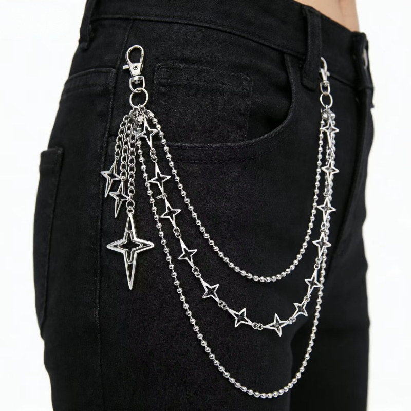 Women Punk Hip Hop Multilayer  - Body Jewelry Waist ulasan dan harga