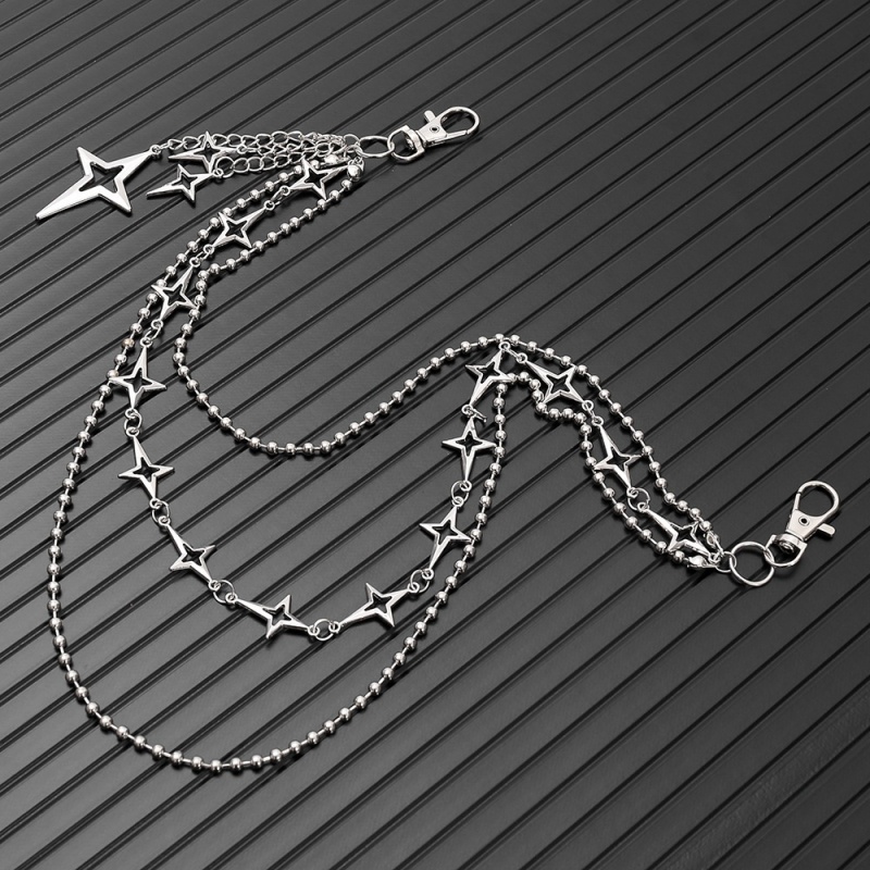 Women Punk Hip Hop Multilayer  - Body Jewelry Waist ulasan dan harga
