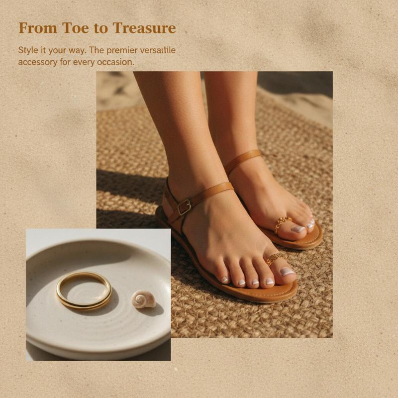 Hypoallergenic Copper Toe Ring - Body Jewelry Hypoallergenic ulasan dan harga