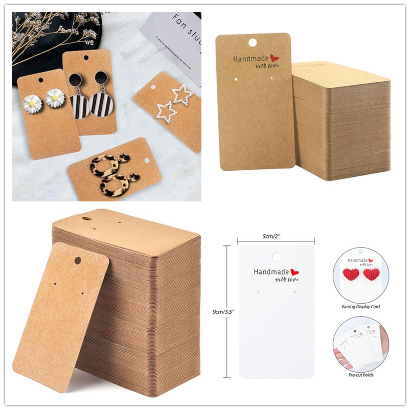 50pcs 5 * 9cm Love Printed Ear - Body Jewelry Display ulasan dan harga